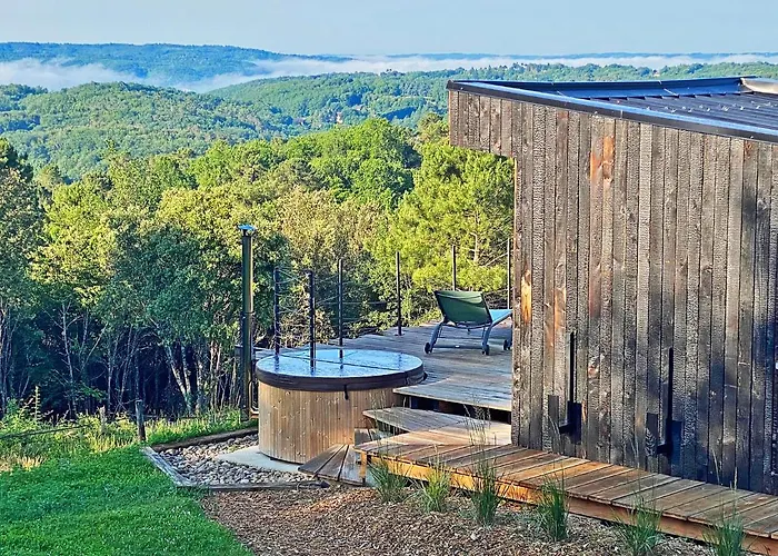 بيت خشبي Eco-hameau Du Sentier Des Sources *